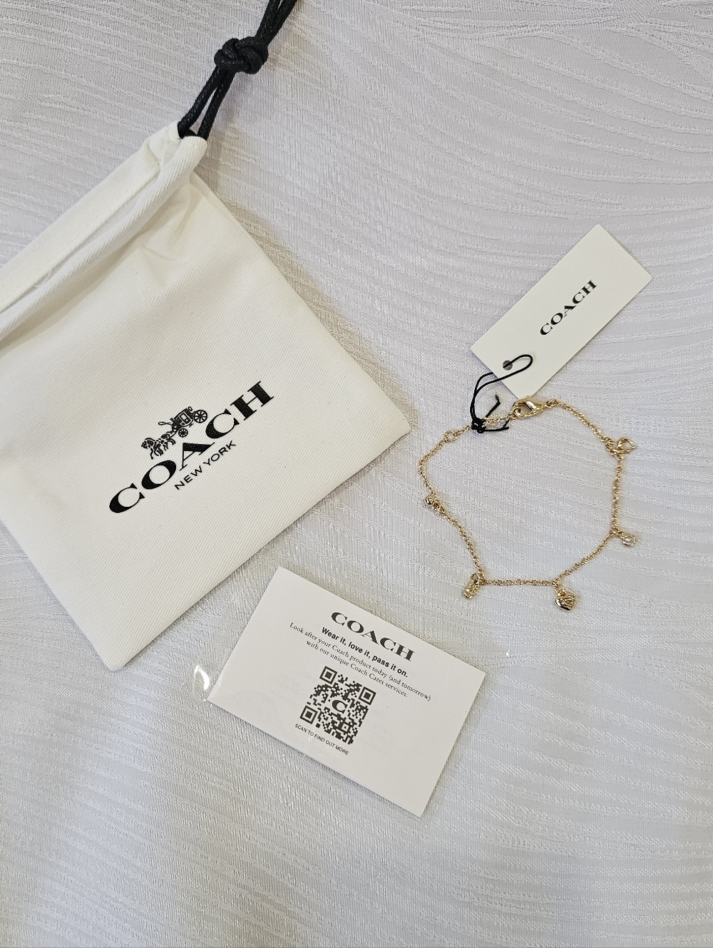 COACH Gold Heart Charm Bracelet - Picture 3 of 14